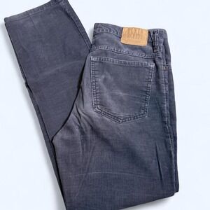 VTG 90s Plain Pockets Corduroy Pants Mens Sz 32x32 Gray Earth Tone Straight  Fit